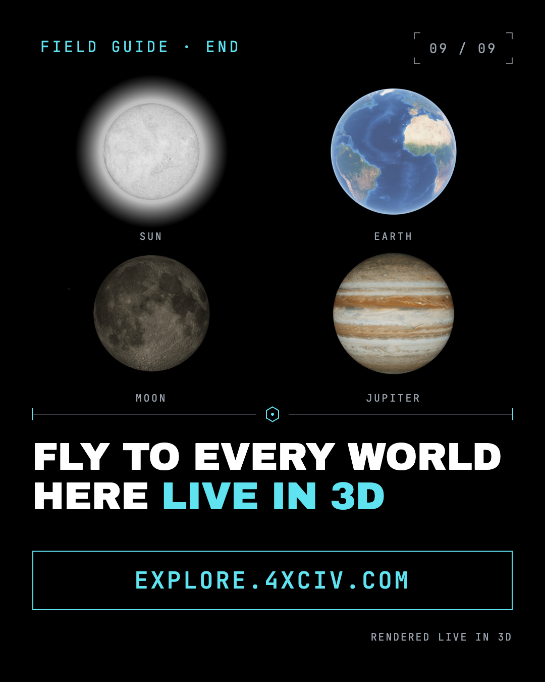 Fly to every world, live in 3D